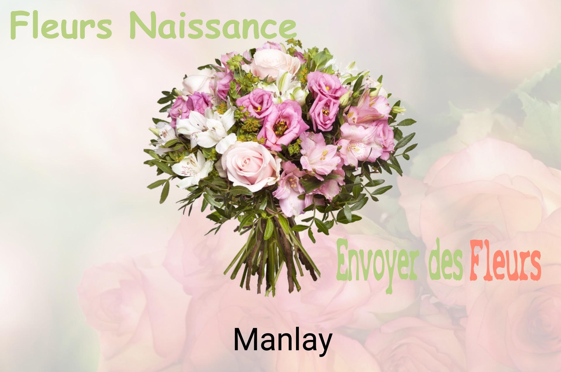 Bouquet de fleurs de naissance livré à Manlay